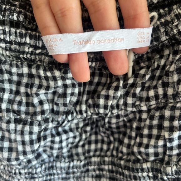 Zara Trafaluc collection black and white gingham top. Marked Size medium. - Picture 4 of 4
